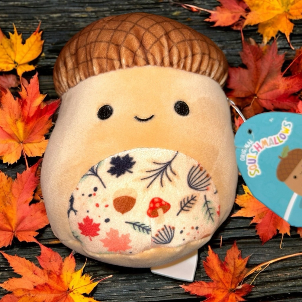 5-inch Mac Floral Tummy Original Squishamallows Plush Toy Beige Brown